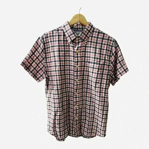 Grayers Clothiers Men’s Button Down Plaid Short Sleeve Shirt Size Small